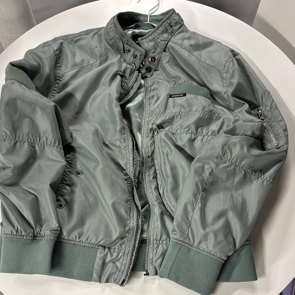 Members Only Sage Green Bomber Jacket